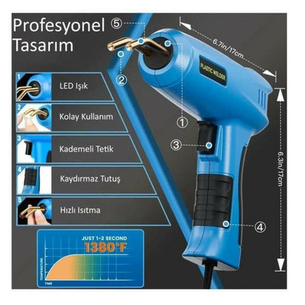 200 Watt Tampon Plastik Parça Tamir Kaynak Makinesi 1200 Uç.