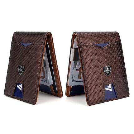 Baellerry Minimalist RFID Koruma Çift Kat Deri Çoklu Kart Cüzdan Erkek Kartlık - Teknoplanet