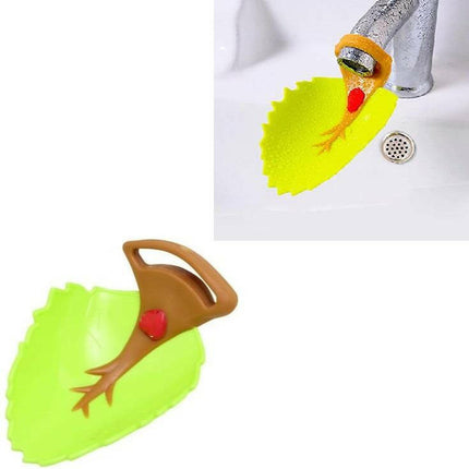 Çocuklar İçin Sevimli Eğitici Musluk Uzatma Başlığı Yaprak Kahverengi Sap.