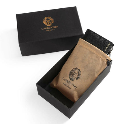 LAORENTOU BUSINESS İTALYAN DERİ-UZUN ERKEK CÜZDAN-ERKEK KARTLIK SİYAH.