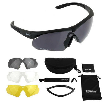 Usa Military Daisy C10 3 Lensli Taktikal Bisiklet Motorsiklet Gözlük.