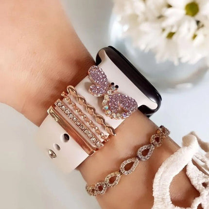 Watch Uyumlu Kelebek Figürlü Saat Kordon Charm Aksesuar Renk.