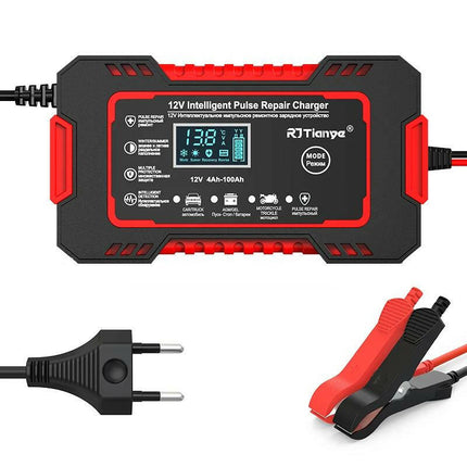 12v 6a Akıllı Araba Motosiklet Lcd Ekran Araç Akü Onarım Hızlı Şarj Cihazı Islak Kuru Jel Kurşunasit.