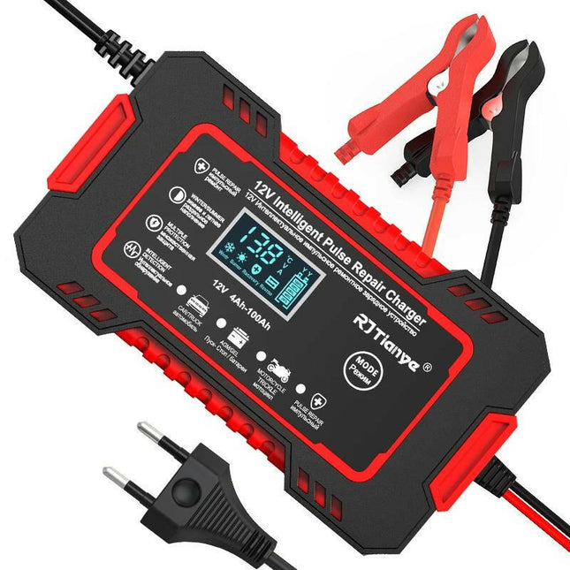 12v 6a Akıllı Araba Motosiklet Lcd Ekran Araç Akü Onarım Hızlı Şarj Cihazı Islak Kuru Jel Kurşunasit.
