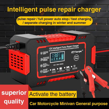 12v 6a Akıllı Araba Motosiklet Lcd Ekran Araç Akü Onarım Hızlı Şarj Cihazı Islak Kuru Jel Kurşunasit