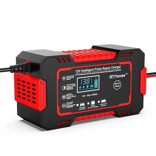 12v 6a Akıllı Araba Motosiklet Lcd Ekran Araç Akü Onarım Hızlı Şarj Cihazı Islak Kuru Jel Kurşunasit