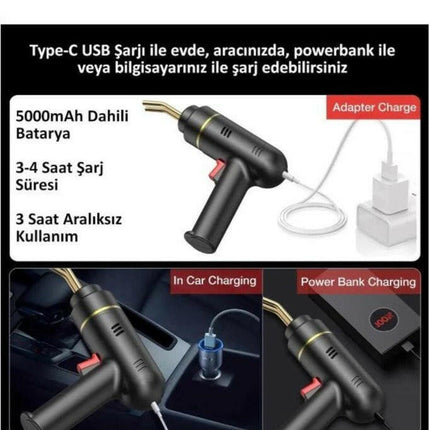 200 Watt 5000 Mah Batarya Desteği Şarjlı Tampon Plastik Parça Tamir Kaynak Makinesi 600 Uç.