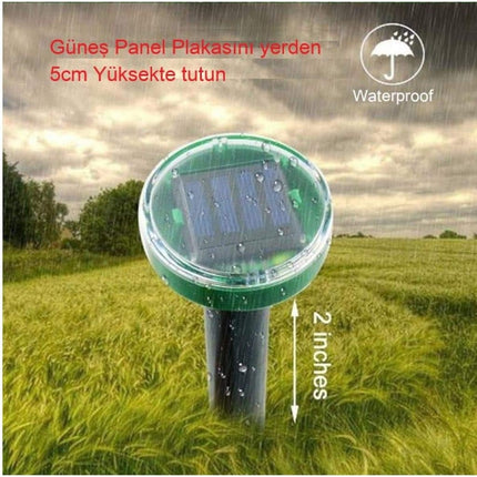 4 Adet Solar Güneş Enerjili Akrep,Köstebek,Yılan Fare Kovucu 750-1000 M2 Etkili Yuvarlak.