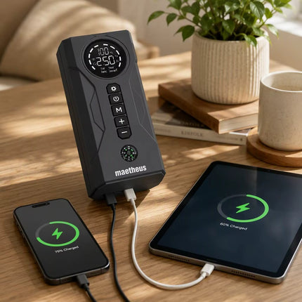 4-in-1 16000mAh Akü Takviye Cihazı | 150 PSI Kompresör | Powerbank | LCD Ekran | LED Fener | EVA Çanta | 2000A Tepe Akım