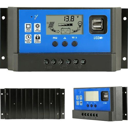 60A Dijital Güneş Paneli Solar Akü Şarj Kontrol Cihazı 12V 24V