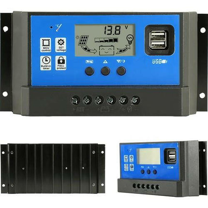 50A Dijital Güneş Paneli Solar Akü Şarj Kontrol Cihazı 12V 24V.