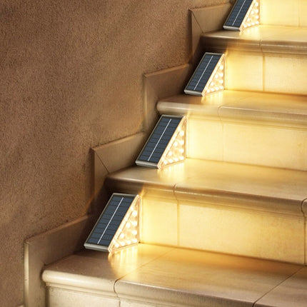 6'lı Solar Basamak Işığı 10 LED Güneş Enerjili Merdiven Bahçe Aydınlatması