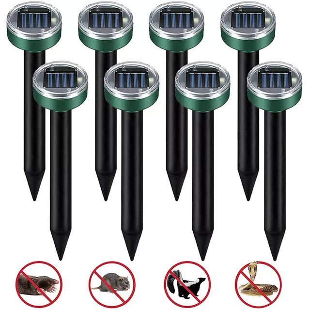 8 Adet Solar Güneş Enerjili Akrep,Köstebek,Yılan Fare Kovucu 750-1000 M2 Etkili Yuvarlak.