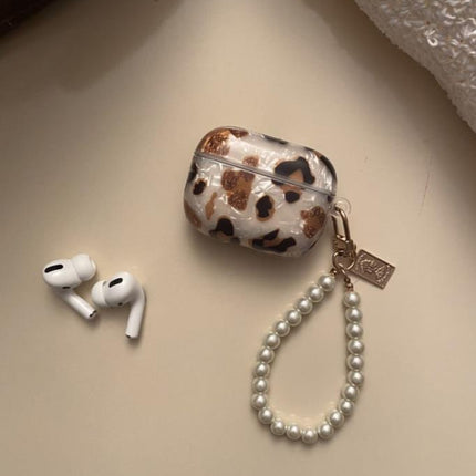 Airpods 3 Kılıf Kulaklık Kılıfı Leopar Desenli Kopçalı Korumalı Kılıf