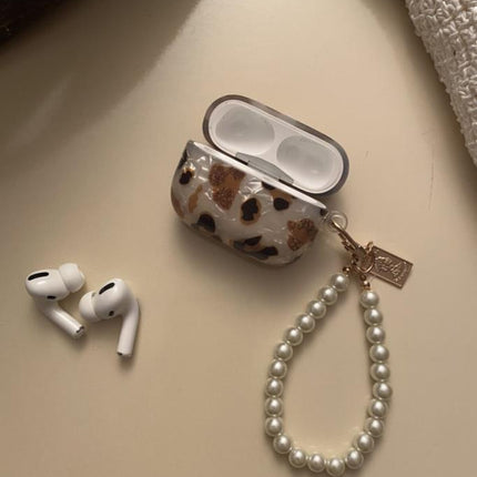 Airpods 3 Kılıf Kulaklık Kılıfı Leopar Desenli Kopçalı Korumalı Kılıf