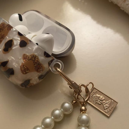 Airpods 3 Kılıf Kulaklık Kılıfı Leopar Desenli Kopçalı Korumalı Kılıf