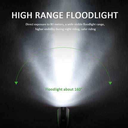 XML-T6 LED 1200 Mah Su Geçirmez Far Kornalı Bisiklet Feneri