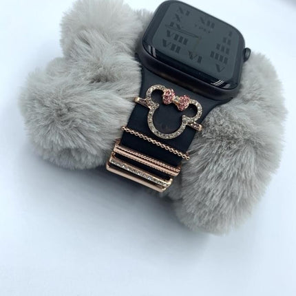 Apple Watch Uyumlu Kordon Aksesuarı Mom Charm Seti Gold