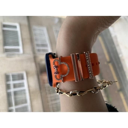 Apple Watch Uyumlu Kordon Aksesuarı Mom Charm Seti Gold