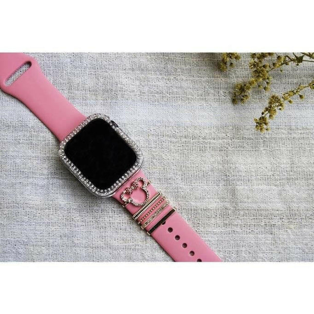 Apple Watch Uyumlu Kordon Aksesuarı Mom Charm Seti Gold.