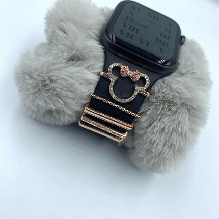 Apple Watch Uyumlu Kordon Aksesuarı Mom Charm Seti Gold.