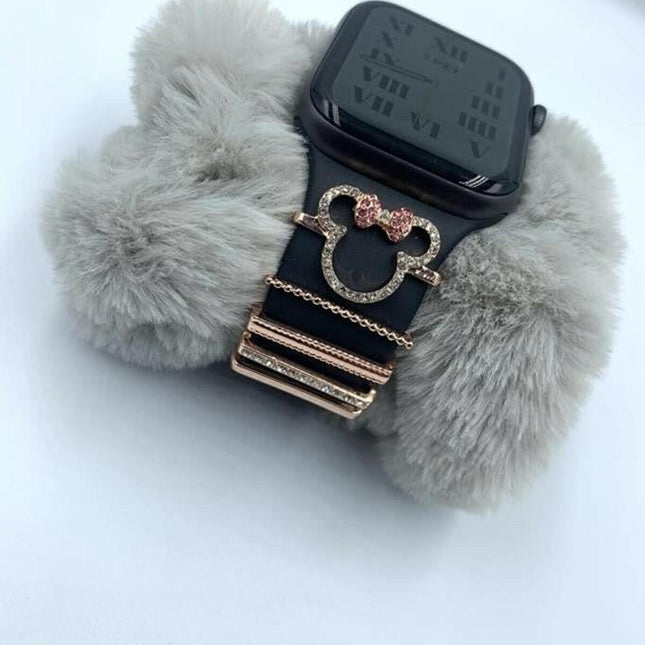 Apple Watch Uyumlu Kordon Aksesuarı Mom Charm Seti Gold.