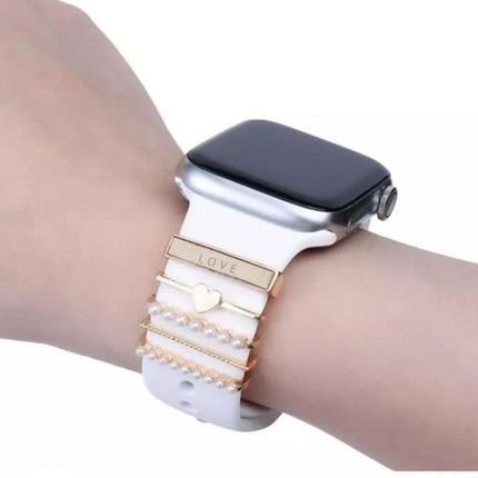 Apple Watch Uyumlu Love Yazılı Kordon Aksesuar/charm Gold Renkli