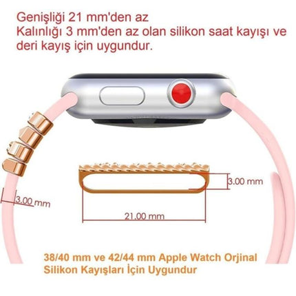 Apple Watch Uyumlu Love Yazılı Kordon Aksesuar/charm Gold Renkli