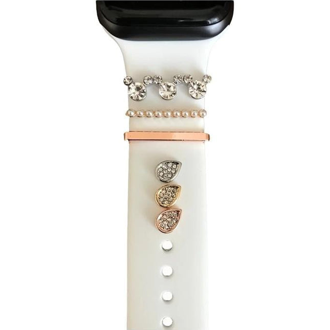 Apple Watch Uyumlu Saat Kordon Aksesuarı Charm Set Tüm Seri Kordonlara Uyumlu Krdn-Charm.