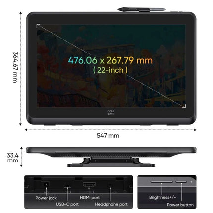 XP-Pen Artist 22 Plus Grafik Ekran Tablet Drawing Display