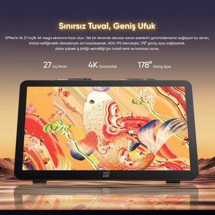 Artist Pro 27 (Gen 2) Ekranlı Çizim Tableti | 27" 4K 120Hz Dokunmatik Ekran | 16384 Basınç | X3 Pro | Calman Sertifikalı