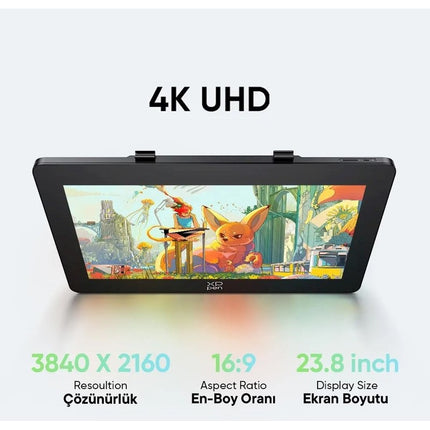 Artist 24 Pro Gen 2 Grafik Tablet 4K Ultravision16K Basınç Dual X3 Styli USB-C Bağlantı Uyumluluğu