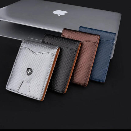 Baellerry Minimalist RFID Koruma Çift Kat Deri Çoklu Kart Cüzdan Erkek Kartlık