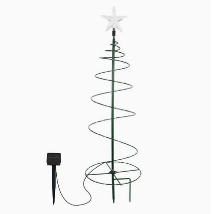 Güneş Enerjili LED Noel Yılbaşı Ağacı Bahçe Solar Balkon Teras Aydınlatması 68 cm 8 Mod Sıcak Beyaz