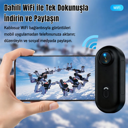 H88 Mini WiFi Vlog Kamerası Motor Spor Aksiyon Kamerası 1080P Full HD 120° Açı