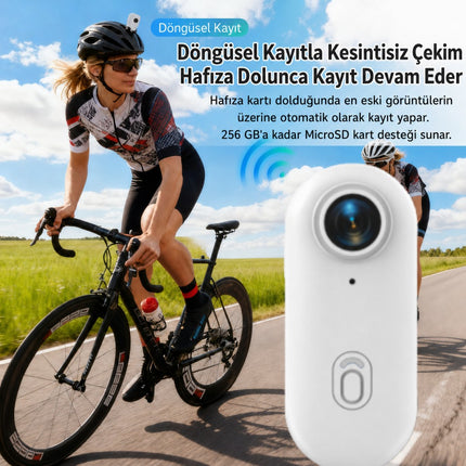 H88 Mini WiFi Vlog Kamerası Motor Spor Aksiyon Kamerası 1080P Full HD 120° Açı