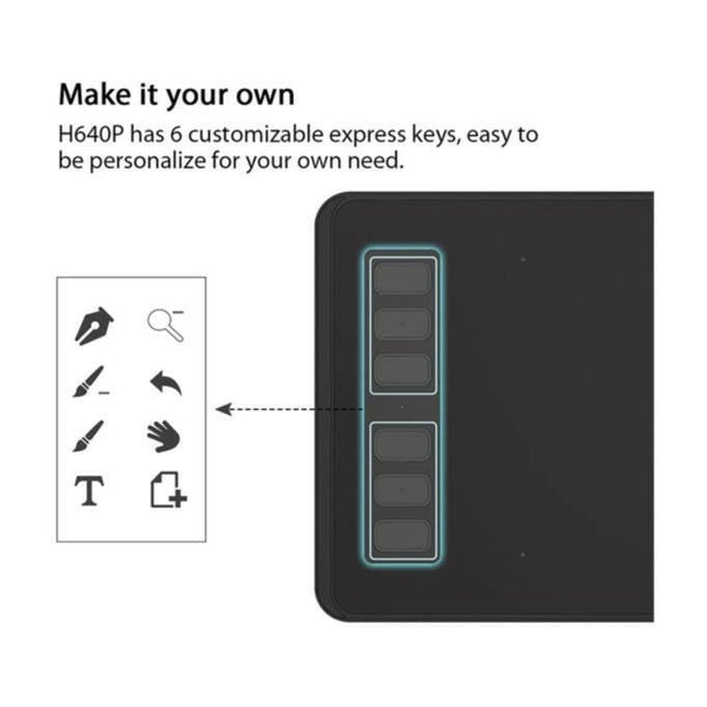 Huion Inspiroy H640P Grafik Çizim Tablet Android Uyumlu.