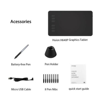 Huion Inspiroy H640P Grafik Çizim Tablet Android Uyumlu.