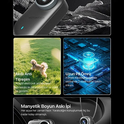 M11 Mini 4K Ultra HD WiFi Aksiyon Kamerası Geniş Açılı 1.5'' Ekranlı Manyetik Spor Kamerası