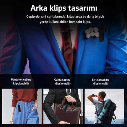A18 Mini Yaka Kamerası 1080P Full HD Sesli Video Kaydedici Gece Görüşlü Hareket Algılamalı Taşınabilir Vücut Kamerası
