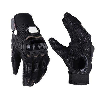 Motosiklet Eldiveni Avuç Içi Korumalı Dokunmatik Uzun Siyah Motor Eldiven Kemik Motorcu Eldiveni.