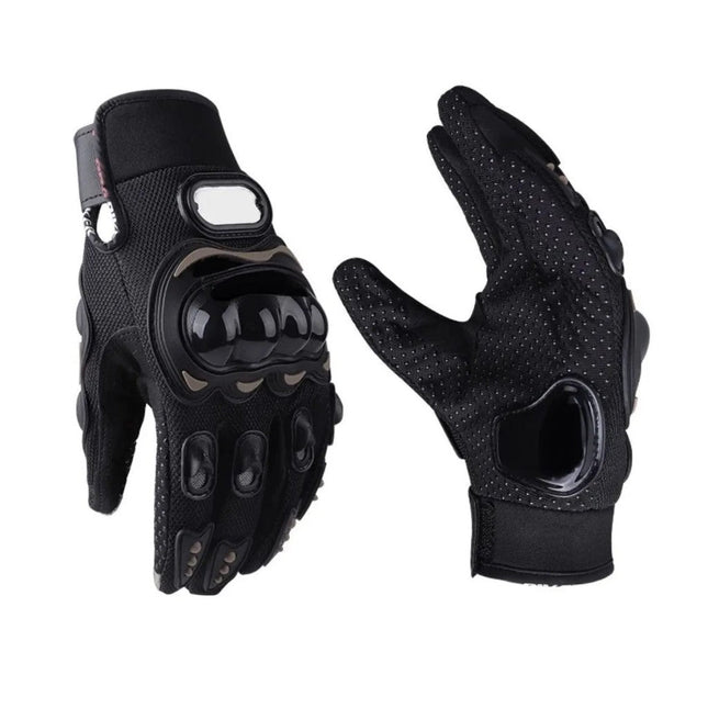 Motosiklet Eldiveni Avuç Içi Korumalı Dokunmatik Uzun Siyah Motor Eldiven Kemik Motorcu Eldiveni.