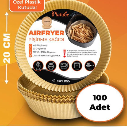 Pisirme Kagidi 100 adet Airfryer Xxl Xl Yagli Kagit Xiaomi Philips Tüm Markalara Uyumlu Yuvarlak