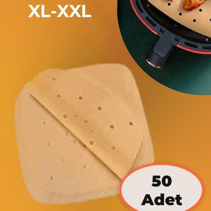 Pisirme Kagidi 50 adet Kare Delikli Airfryer Yagli Kagit Xiaomi Philips Tüm Markalara Uyumlu