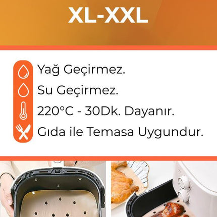 Pisirme Kagidi 50 adet Kare Delikli Airfryer Yagli Kagit Xiaomi Philips Tüm Markalara Uyumlu