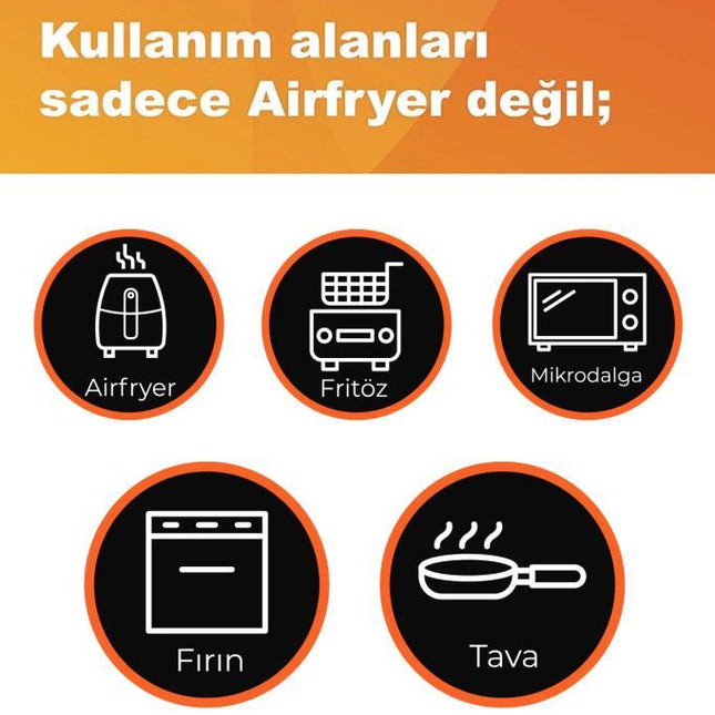 Pisirme Kagidi 50 adet Yuvarlak Delikli Airfryer Yagli Kagit Xiaomi Philips Tüm Markalara Uyumlu
