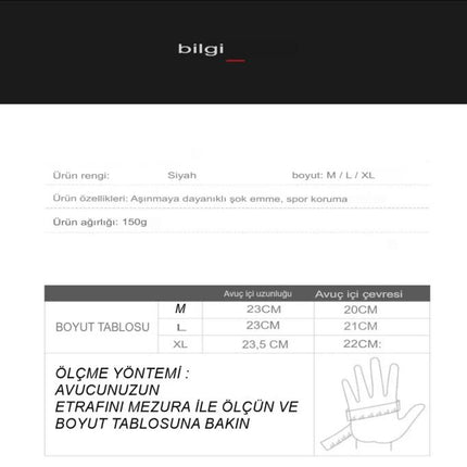 Profesyonel Korumalı Motosiklet Eldiveni Su Rüzgar Geçirmez Elastik Üs Kalite Malzeme Siyah