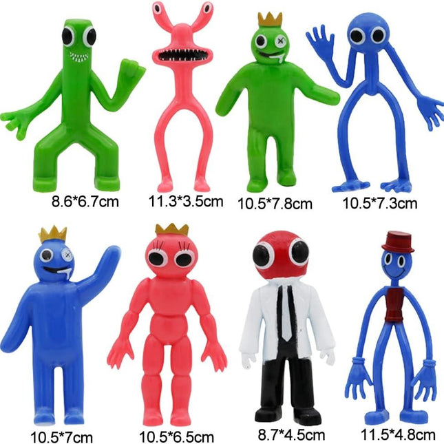 Rainbow Friends Roblox Monster Ithal Figür 8 Adet Premium Kaliteli Oyuncak 9-11.5 Cm
