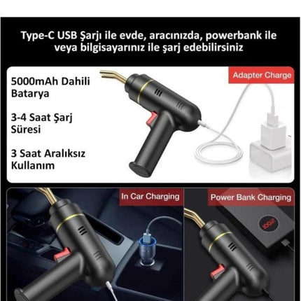 200 Watt 5000 Mah Batarya Desteği Şarjlı Tampon Plastik Parça Tamir Kaynak Makinesi 600 Uç