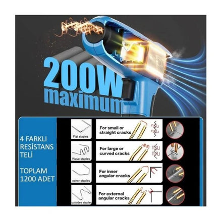 200 Watt Tampon Plastik Parça Tamir Kaynak Makinesi 1200 Uç